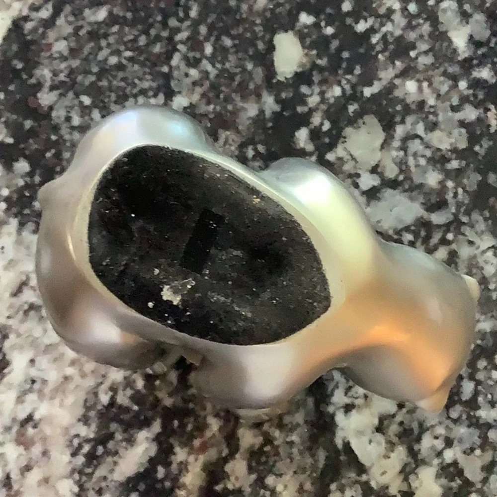 Restoration Hardware Solid Pewter Polar Bear Candle Holder